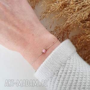 bransoletka z rodonitem biżuteria handmade kamień samorealizacji