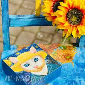 kuferek dla miłośnika sztuki, van gogh, prezent, na biżuterię, pudełko