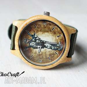 handmade zegarki drewniany zegarek z motywem militarnym soldier