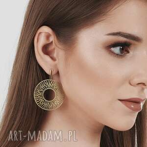 okrągłe, ażurowe kolczyki nemesis c984 na lato