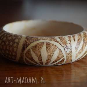 aksinicoffeepainting bransoleta drewniana - abstrakcyjne inspiracje, etno, retro