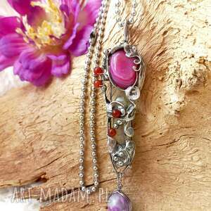 talizman - amulet, kamienie charoit,karneol, agat, kryształ anielski aura