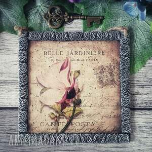 selena art dekoracyjny obrazek z kwiatami belle jardiniere, decoupage vintage