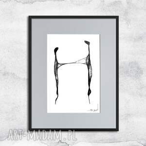 Prezent z ramą - nr 43 para, grafika czarno biała