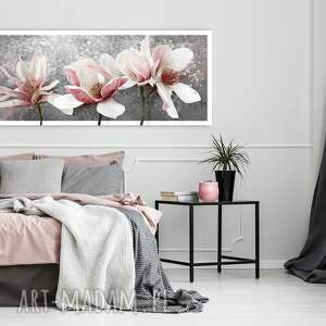 ludesign gallery obraz drukowany na płótnie kwiaty magnolii w pastelowych