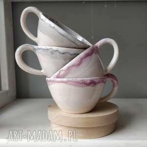 handmade ceramika zestaw czterech filiżanek
