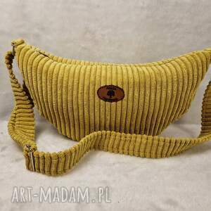 Luna - żółta crossbody ze sztruksu, torba na ramię