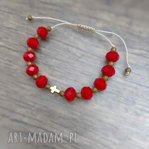 Z Korale Makrama, bransoletki - krzyzykiem