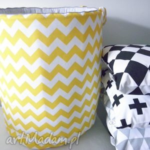 handmade pudełka duży 50 cm kosz na różności - chevron