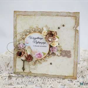 ręcznie zrobione scrapbooking kartki kartka urodzinowa w stylu vintage