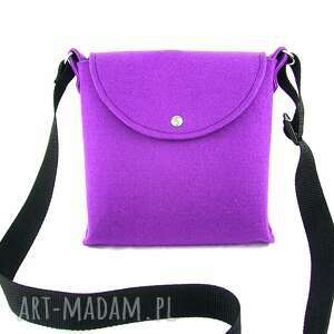 ręcznie wykonane na ramię trip purple bag