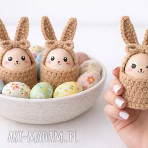 trzy koszyczki na jajka / w kształcie króliczka wielkanocny