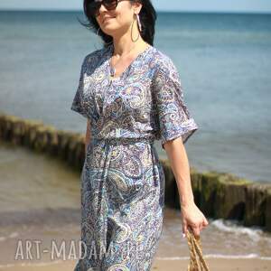 sukienka kimonowa w tureckie wzory merry maxi lato