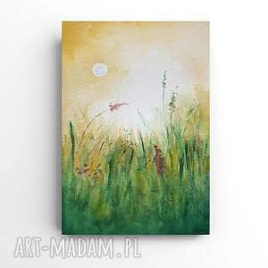 Słoneczna Łąka - akwarela A5 na prezent | art-Madam.pl