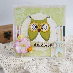 ręcznie wykonane scrapbooking kartki podziękowanie dla nauczyciela