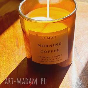 świeczniki świeca roślinna morning coffee, dekoracja, dom ozdoba, soja