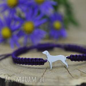 Gończy polski - bransoletka z psem, srebro 925, pies