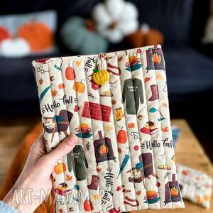 otulacz na książki wieczór przy kominku (jesienny prezent, pokrowce i etui)