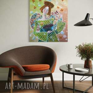 smak lata - giclee, anioł, lato, ptak, wiśnie, abstrakcja, wydruk