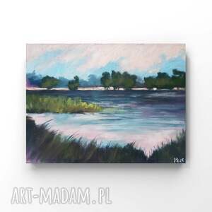 pejzaż - praca formatu 18/24 cm pastele