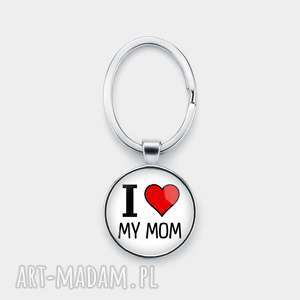 brelok do kluczy love my mom mama mamusia, prezent, matka, serce, miłość