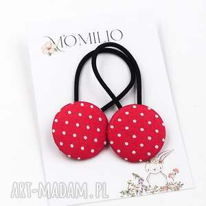 w kropki kolekcja Sweet Cherry, gumki do włosów