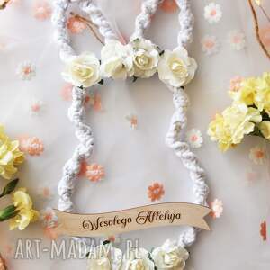 wielkanocny wianek na drzwi dekoracja wielkanoc zajączek, ozdoba