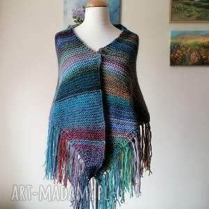 handmade chustki i apaszki ręcznie na drutach - jak pled, niezwykła, autorska