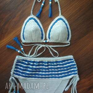 bielizna strój kąpielowy sri lanka w kolorze niebieskim, crochet bikini