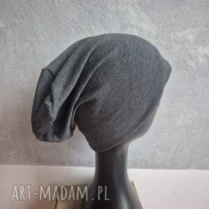 czapka szara uniwersalna na podszewce rozmiar damsko - męski świetna codzienne
