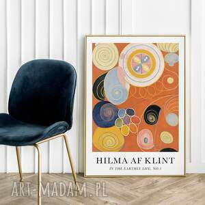hilma af klint in the earthly life no 3 - plakat 50x70 cm, obraz malarstwo