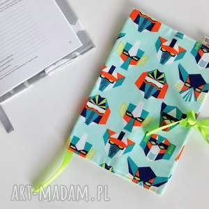 handmade dla dziecka personalizowane etui na książeczkę zdrowia A5 - maski