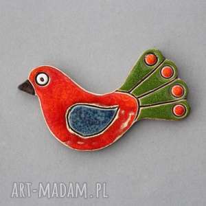 handmade magnesy ptak - magnes, ceramika