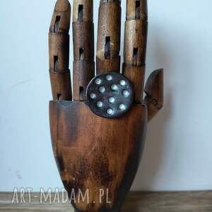 pierścionek wklęsły w kropeczki, ceramika