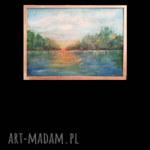 krajobraz 50x70 cm w sosnowej ramie obraz natura