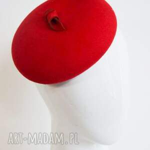 hand-made ozdoby do włosów czerwony berecik