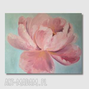 Piwonia, obraz olejny, malarstwo, kwiaty, kwiatowy