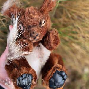lusia - ręcznie szyta wiewiórka, artystyczne rękodzieło ooak, leśne