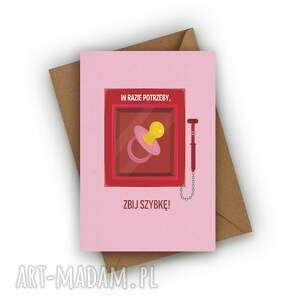 kartka z okazji narodzin dziecka razie potrzeby zbij szybę przyszłych