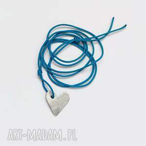 SERDUSZKO wisiorek, zmatowione, alpaka, sznurek