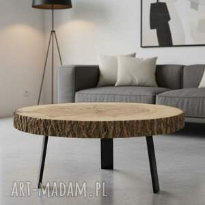 naturalny stolik z litego drewna - unikatowe rękodzieło do twojego