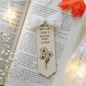 drewniana zakładka na dzień nauczyciela - prezent dla nauczycielki