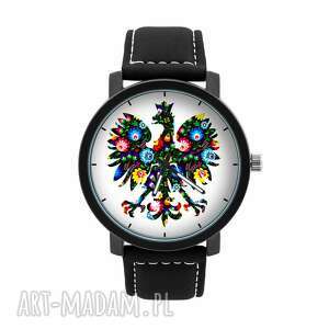 zegarek męski z grafiką ludowy orzeł, godło, państwa kraj, ptak, prezent