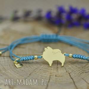 Szpic miniaturowy - Pomeranian - bransoletka z psem, srebro 925