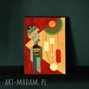 plakat #6 A4, dekoracja ilustracja, abstrakcja, malarstwo, prezent, wydruk