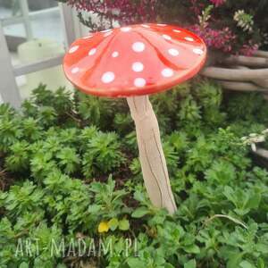 grzybek ceramiczny, prezent, ozdoba, doniczka, dodatek