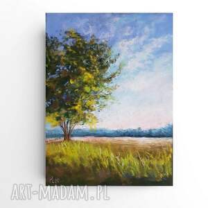 paulina lebida drzewo - praca pastelami suchymi, pastele suche