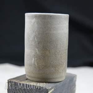 szary wysoki kubek - wazon naczyni, święta, prezent