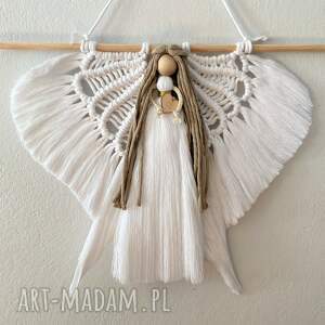 makrama anioł dekoracja boho chrzest komunię