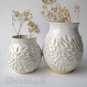 zestaw z dwóch wazonów ceramicznych, wazon na kwiaty prezent, ceramika użytkowa